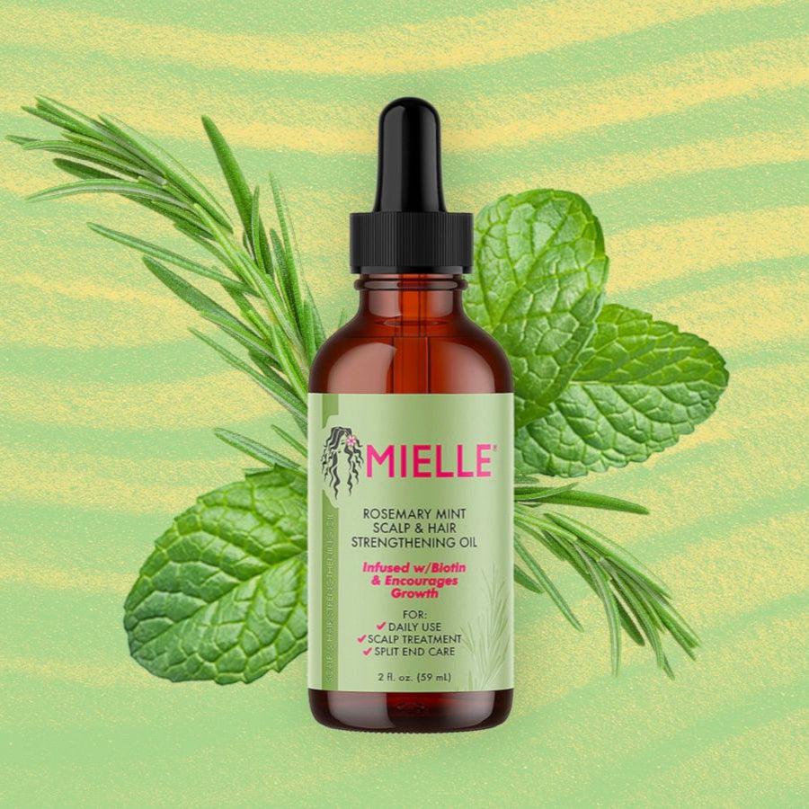 Mielle Organics Rosemary & Mint Hair Oil – Split Ends & Dry Scalp Treatment with Biotin & Essential Oils (2 fl oz)