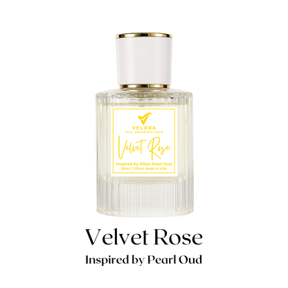 Velora Velvet Rose – Unisex Perfume 50ml | Long Lasting Eau de Parfum Inspired by Kilian Pearl Oud
