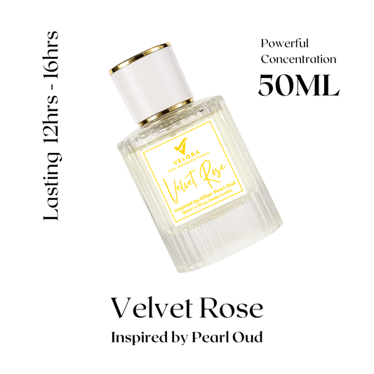 Velora Velvet Rose – Unisex Perfume 50ml | Long Lasting Eau de Parfum Inspired by Kilian Pearl Oud
