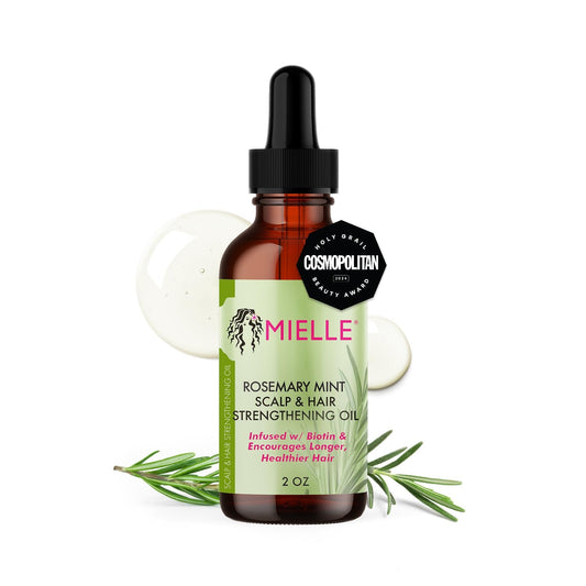 Mielle Organics Rosemary & Mint Hair Oil – Split Ends & Dry Scalp Treatment with Biotin & Essential Oils (2 fl oz)