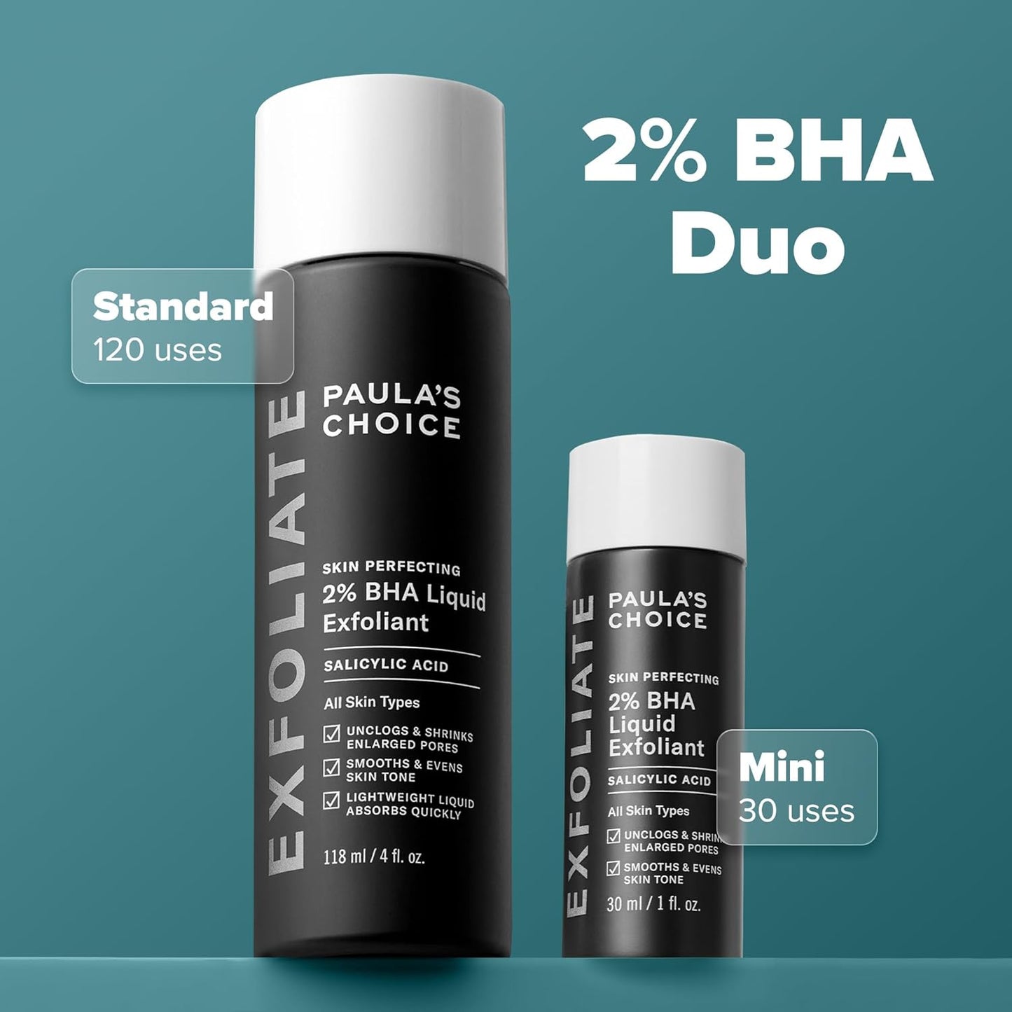 Paula's Choice SKIN PERFECTING 2% BHA Liquid Exfoliant – Salicylic Acid Facial Exfoliator for Pores, Wrinkles & Blackheads – Fragrance-Free