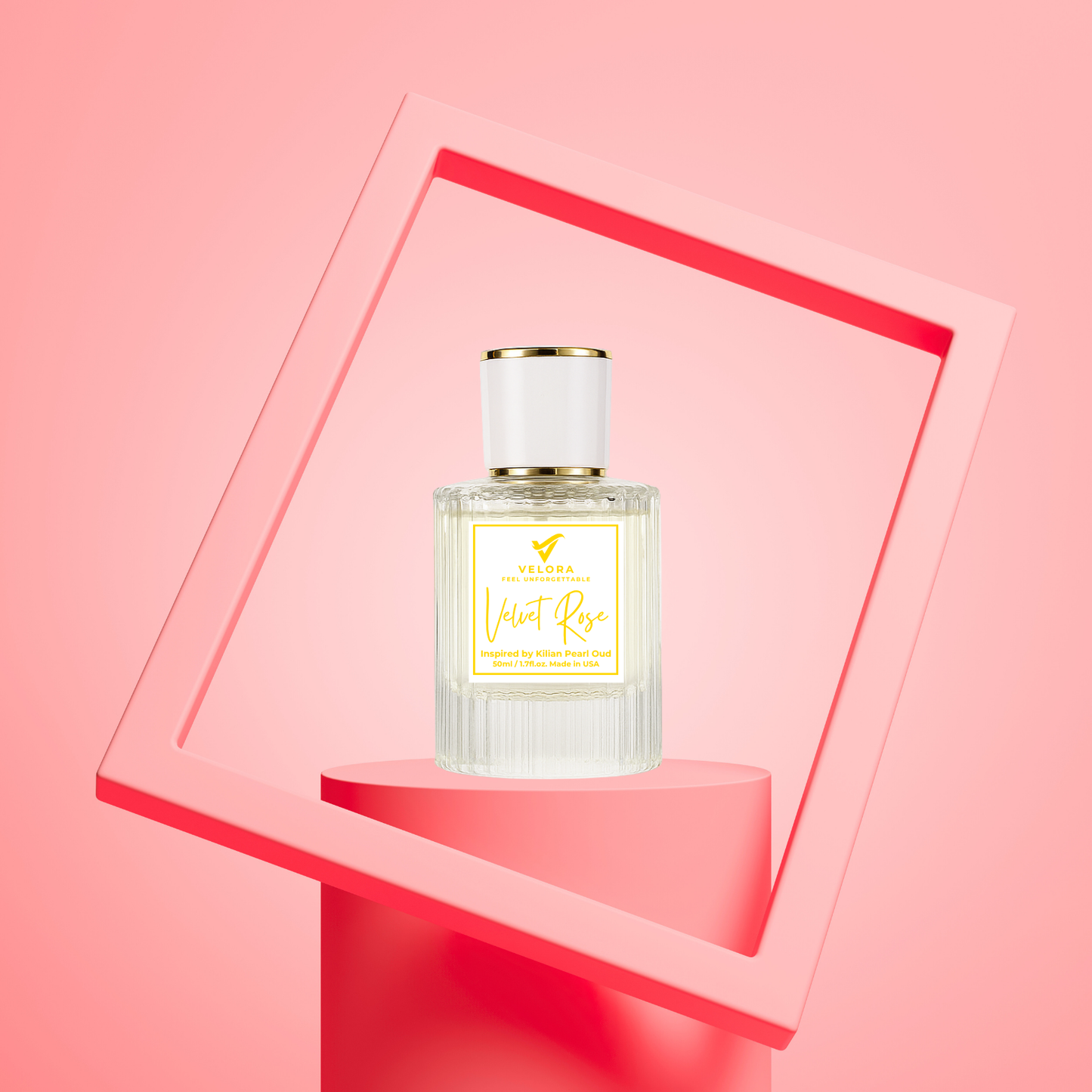 Velora Velvet Rose – Unisex Perfume 50ml | Long Lasting Eau de Parfum Inspired by Kilian Pearl Oud
