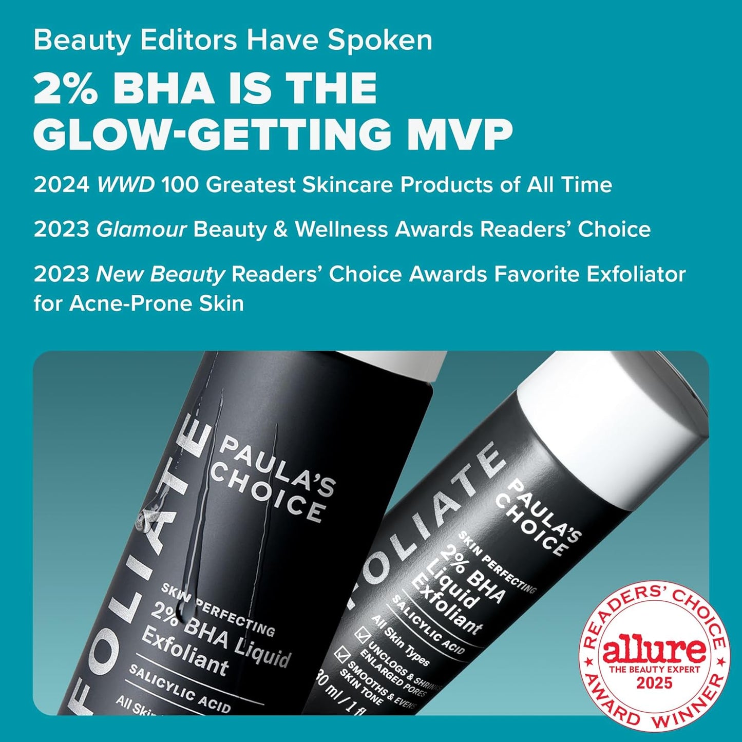 Paula's Choice SKIN PERFECTING 2% BHA Liquid Exfoliant – Salicylic Acid Facial Exfoliator for Pores, Wrinkles & Blackheads – Fragrance-Free